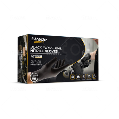 Black Industrial Nitrile Gloves™ (Box Of 100)